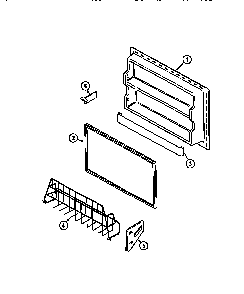Freezer Inner Door Diagram and Parts List for MTF2155BRN  Maytag Refrigerator