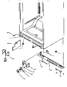 Cabinet Bottom Diagram and Parts List for TX21R2-P1157609W  Amana Refrigerator