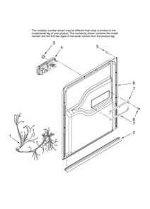 Door And Latch Parts Diagram and Parts List for JDB1080AWB41  Jenn-Air Dishwasher