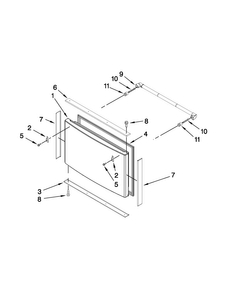 Freezer Door Diagram and Parts List for JFC2089WTB9  Jenn-Air Refrigerator