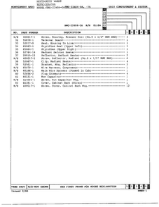 Unit Compartment/system Page 3 Diagram and Parts List for 22484-OA  Admiral Refrigerator
