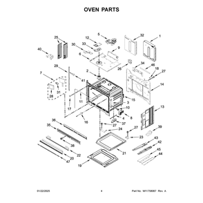 Oven Parts Diagram and Parts List for JOEDC530RL00  Jenn-Air Wall Oven