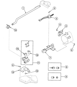 Gas Valve Diagram and Parts List for SDGY09QF  Speed Queen Dryer