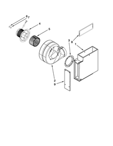 Blower Unit Parts Diagram and Parts List for JED3536WS03  Jenn-Air Cooktop