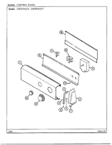 Control Panel Diagram and Parts List for LNC7731A77  Maytag Dryer