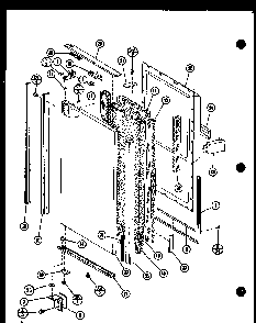 Freezer Door Diagram and Parts List for SRI19F-L-P7700004WL  Amana Refrigerator