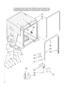 Tub And Frame Parts Diagram and Parts List for MDB6701AWQ41  Maytag Dishwasher