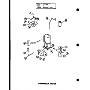 Compressor System 1 Diagram and Parts List for D54444-6 P54444-6C Amana Air Conditioner