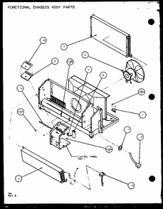 Functional Chassis Assy Parts (ptc12300er/p9812529r) (ptc12400er/p9872229r) Diagram and Parts List for PTC07300ER P9882501R Amana Air Conditioner