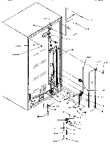 Cabinet Back Diagram and Parts List for SRD20S4W-P1190801WW  Amana Refrigerator