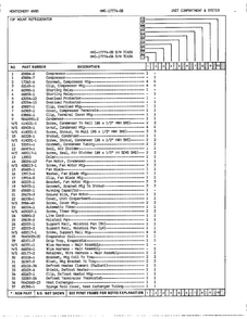 Unit Compartment/system Page 2 Diagram and Parts List for 17774B  Admiral Refrigerator