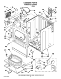 CABINET PARTS Diagram and Parts List for MDE17CSBGW0  Maytag Dryer