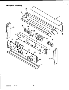 Control Panel Diagram and Parts List for ART6600E-P1143405NE  Amana Range