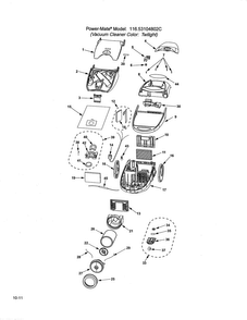 Part Location Diagram of KC32FBZT1V06 Maytag Vacuum filter support