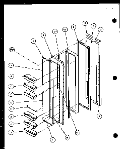 Section 11 Diagram and Parts List for SL22JB-P1116006W  Amana Refrigerator