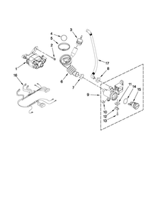 Pump And Motor Parts Diagram and Parts List for MHWE250XL00  Maytag Washer