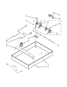Burner Box, Gas Valve And Switch Parts Diagram and Parts List for JGC1430ADB14  Jenn-Air Cooktop