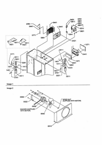 Hinges/condenser/compressor Diagram and Parts List for S148DA03-P1305601W  Amana Refrigerator