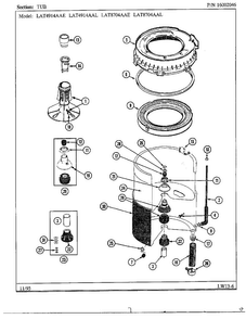 Tub Diagram and Parts List for 6349  Maytag Washer