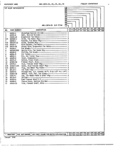 Freezer Compartment Page 2 Diagram and Parts List for 19874A  Admiral Refrigerator
