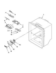 Refrigerator Liner Parts Diagram and Parts List for MBF1953YEB0  Maytag Refrigerator