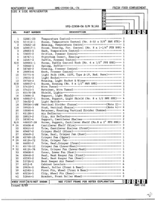 Fresh Food Compartment Page 2 Diagram and Parts List for 22494-OA  Admiral Refrigerator