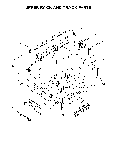 Upper Rack And Track Parts Diagram and Parts List for 66514752N512  Kenmore Dishwasher