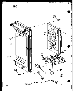 Control Panel Diagram and Parts List for RR-1110 P76052-1M Amana Microwave