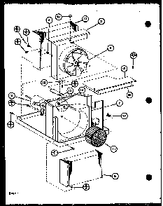 Evaporator And Fan Motor Diagram and Parts List for 12C3HES P69968415R Amana Air Conditioner