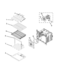 Internal Oven Parts Diagram and Parts List for MEW9527DS01  Maytag Wall Oven