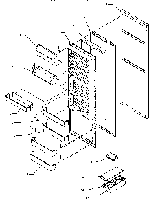 Refrigerator Door Diagram and Parts List for SZD25S5W-P1190415WW  Amana Refrigerator