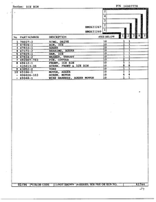 Ice Bin Page 2 Diagram and Parts List for HMG621267  Admiral Refrigerator