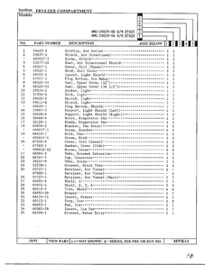 Freezer Compartment Page 2 Diagram and Parts List for 24824-0A  Admiral Refrigerator