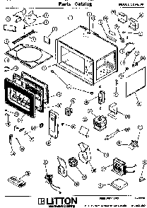 Section 1 Diagram and Parts List for 80 52005 Amana Microwave