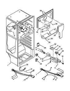 Liner Parts Diagram and Parts List for A8TCNWFAB02  Amana Refrigerator