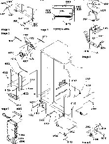 Rollers And Evaporator Assemblies Diagram and Parts List for SBI20S2W-P1190710WW  Amana Refrigerator