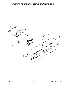Control Panel And Latch Parts Diagram and Parts List for 66512793K314  Kenmore Dishwasher