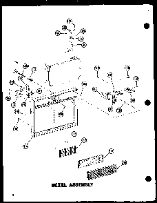 Bezel Assembly Diagram and Parts List for RC10A-DD P72091-3M Amana Microwave