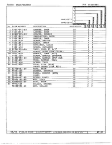 Door/drawer Page 2 Diagram and Parts List for DF456570  Magic Chef Range