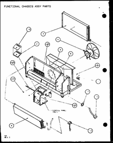 Functional Chassis Assy Parts (pth12400er/p9872115r) (pth12300er/p9812629r) Diagram and Parts List for PTH12300ER P9812615R Amana Air Conditioner