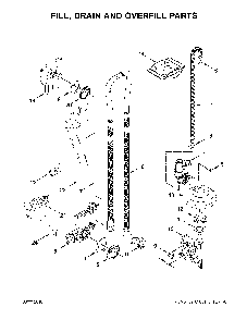 Fill, Drain And Overfill Parts Diagram and Parts List for 66514703N511  Kenmore Dishwasher