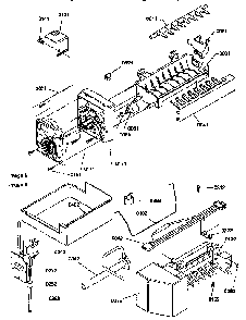 Ice Maker Assembly Diagram and Parts List for 67272-P1311001WW  Amana Refrigerator