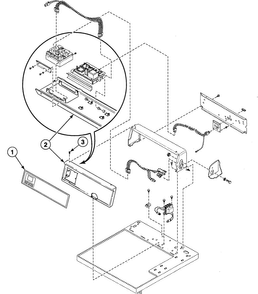 Control Panel Diagram and Parts List for SDEB07QJ1500  Speed Queen Dryer