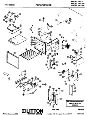 01 - Page 1 Diagram and Parts List for 1050000  Litton Microwave