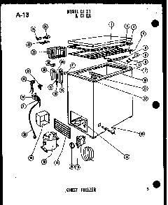 Chest Freezer Diagram and Parts List for CI88-C P60118-4WC Amana Freezer