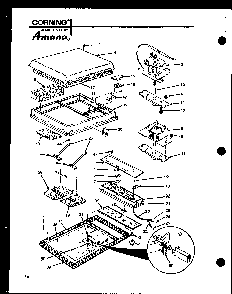 Section 4 Diagram and Parts List for AKC-2B P85123-2S Amana Cooktop