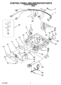 CONTROL PANEL AND SEPARATOR PARTS Diagram and Parts List for MLE24PDAZW0  Maytag Dryer