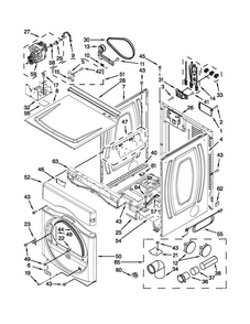 Dryer Cabinet Parts Diagram and Parts List for MLE20PDBGW0  Maytag Washer Dryer Combo