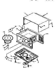 Cabinet Diagram and Parts List for 56566101690  Kenmore Microwave