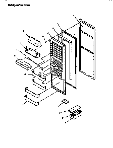 Refrigerator Door Diagram and Parts List for SX25S-P1198902WL  Amana Refrigerator
